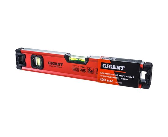 Алюминиевый магнитный строительный уровень Gigant 400 мм GWM400 