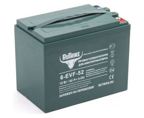 Тяговый гелевый аккумулятор RUTRIKE 6-EVF-52 12V52A/H C3 22598 