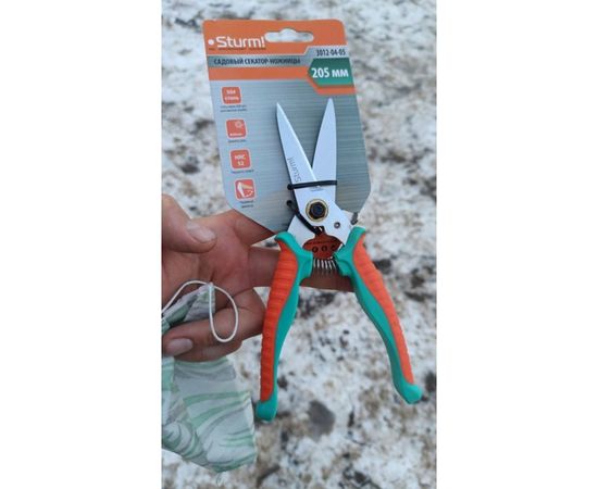 Садовые ножницы Sturm 205 мм, ручка пластик+TPR, 3012-04-05 – изображение 2