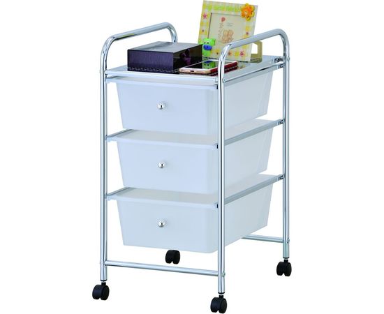 Передвижная тележка UniStor DOLLY с тремя ящиками, на колёсиках, 320x365x620 мм 210709 – изображение 3