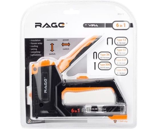 Строительный степлер VIRA RAGE 6 в 1, 6-14 мм 810415 – изображение 5