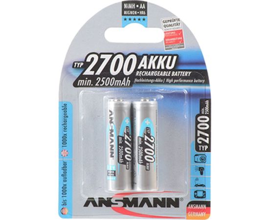 Аккумулятор ANSMANN 5030852-RU 2700мАч AA BL2 16670 – изображение 2