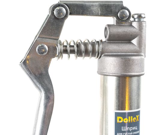 Пистолетный шприц для густой смазки плунжерный 120 мл для одной руки DolleX GG-121 – изображение 6