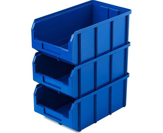 Пластиковый ящик СТЕЛЛА-ТЕХНИК, комплект 6 штук, V-2-К6-синий – изображение 4