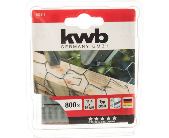 Скоба (800 шт; 16 мм; Тип 053) для степлеров KWB 353-116 – изображение 2