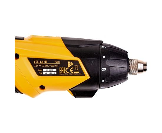 Аккумуляторная отвертка DENZEL CSL-36-01 26001 – изображение 6