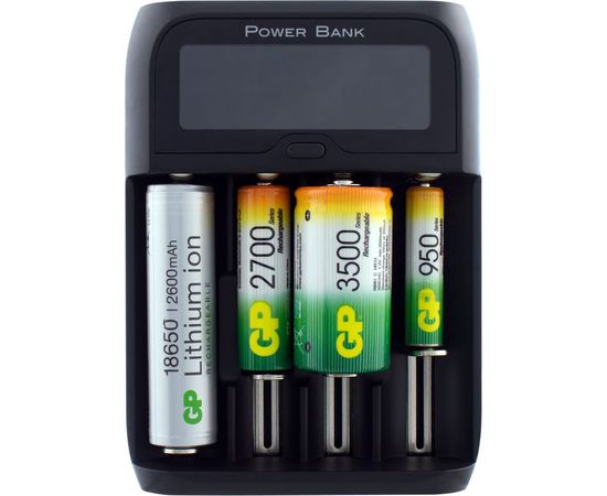 Перезаряжаемые аккумуляторы GP 270AAHC AA 4шт зарядное устройство с USB кабелем 270AAHC/MHSPBA-2CR4 – изображение 5