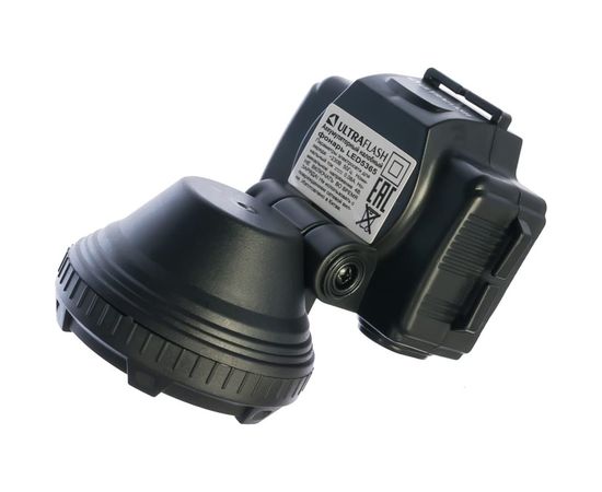 Налобный аккумуляторный фонарь Ultraflash LED5365220В, черный, 5 LED, 2 режима 11648 – изображение 6