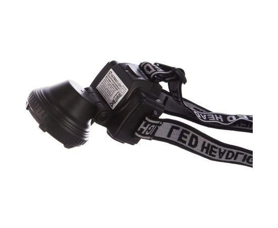 Налобный аккумуляторный фонарь 220В, черный, 0.5Вт LED, 2 режима Ultraflash LED5366 11649 – изображение 8