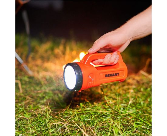 Аккумуляторный фонарь прожектор REXANT боковой свет, с солнечной батареей, индикатор заряда 75-706 – изображение 3