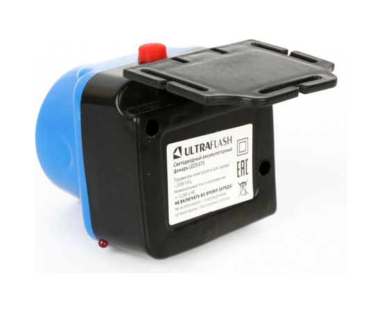 Аккумуляторный налобный фонарь Ultraflash LED5375 220В, голубой, 1 Ватт LED, 2 режима, пластик, бокс 14252 – изображение 2