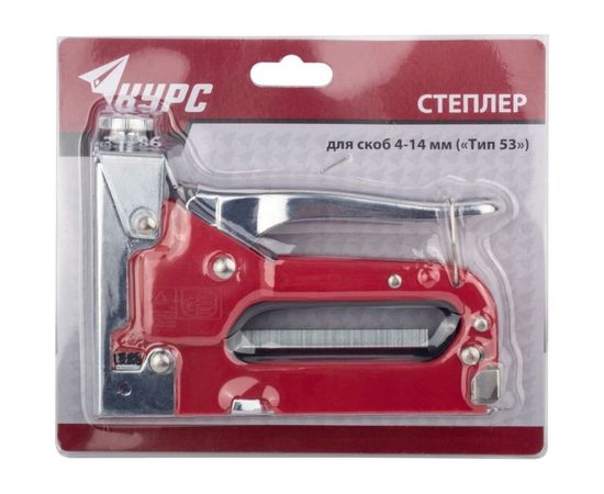 Степлер для скоб тип 53 с регулировкой силы удара КУРС 32086 