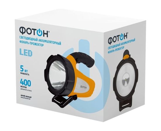 Аккумуляторный светодиодный фонарь-прожектор Фотон РB-7500 5W 22998 – изображение 2