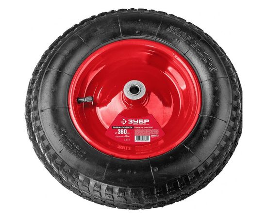 Колесо пневматическое КП-3 для тачки 39962 360 мм Зубр 39955-3 – изображение 3