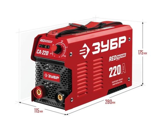 Инверторный сварочный аппарат Зубр 220 А, СА-220 – изображение 2