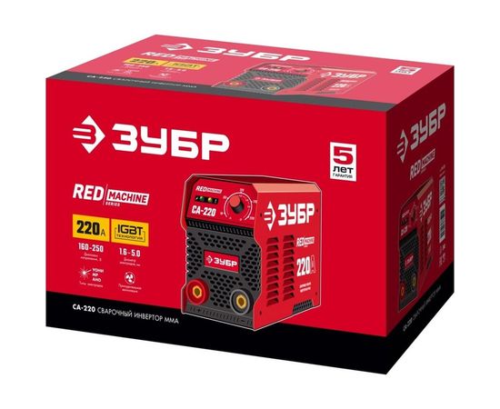 Инверторный сварочный аппарат Зубр 220 А, СА-220 – изображение 7