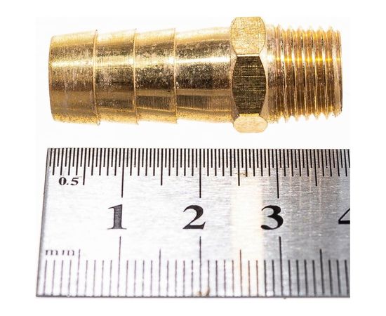 Штуцер пневматический (1/4M - елочка 12 мм) ЭВРИКА ER-MH04/08:127 – изображение 2