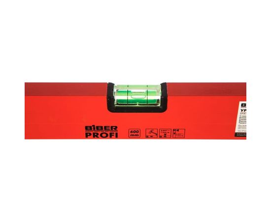 Ударопрочный уровень, 600 мм, 3 глазка Biber Профи 40342 тов-084716 – изображение 4