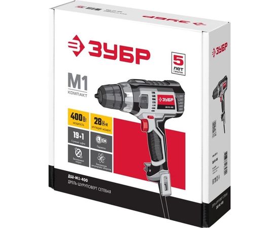 Сетевая дрель-шуруповерт Зубр ДШ-М1-400 – изображение 10