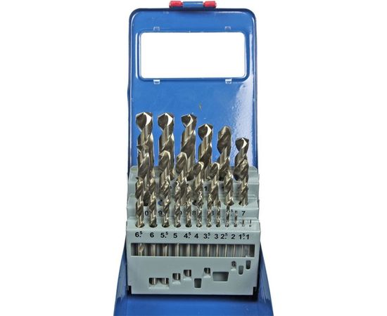 Сверла по металлу (25 шт; от 1 до 13 мм; шаг 0.5 мм; HSS) EКТО DN-004 