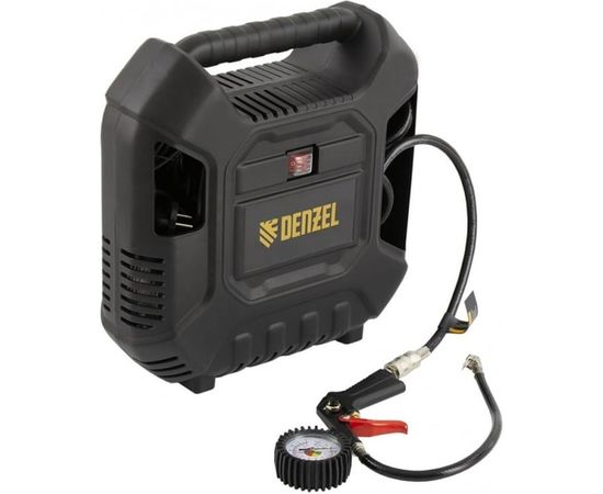 Воздушный компрессор Denzel DL1100 1,1 кВт, 180 л/мин, с набором аксессуаров 58005 