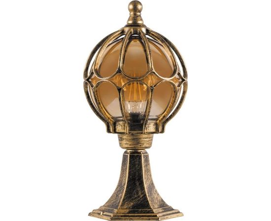 Садово-парковый светильник FERON PL3804 60W 230V E27 220х220х460 мм черное золото, на постамент ОТК 11365 