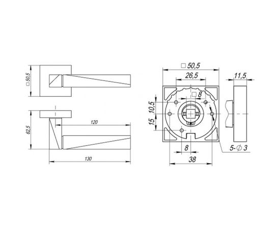 Раздельная ручка Fuaro DIAMOND DM CF-17 кофе 33099 – изображение 3
