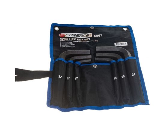Набор 6-гранных Г-образных ключей Forsage 6 предметов, на полотне F-5067 – изображение 6