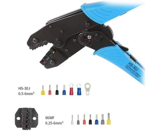 Набор для обжима наконечников duwi PROFI +2, клещи, 2 матрицы 26121 6 – изображение 2