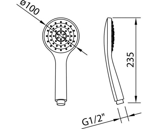 Лейка для душа CLEVER CITY AIR 1 режим 100х230 99614 – изображение 2
