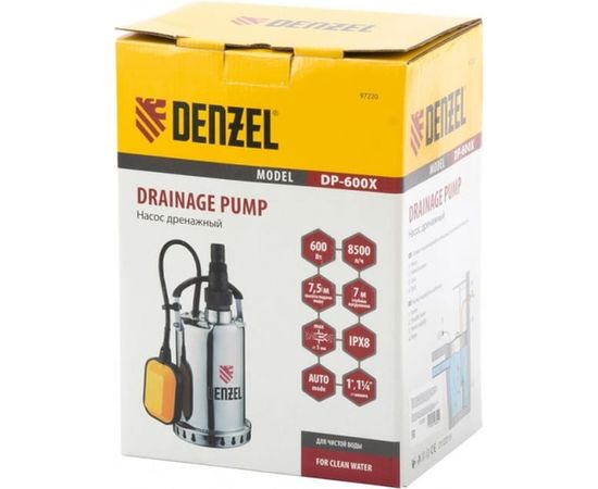 Дренажный насос DENZEL DP600X 97220 – изображение 2