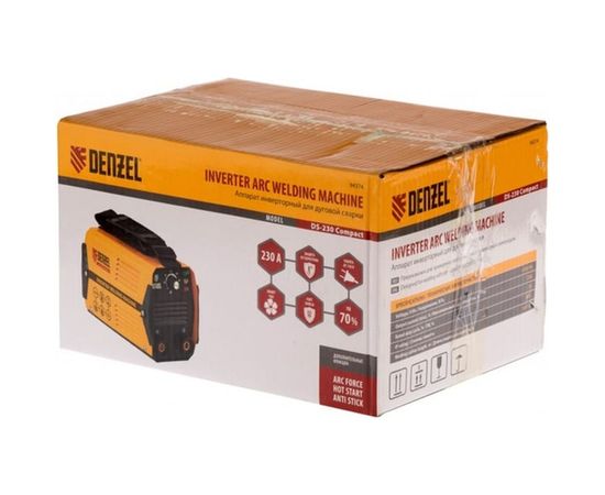 Аппарат инвертор дуговой сварки 230 А, ПВ DENZEL DS-230 Compact 94374 – изображение 7