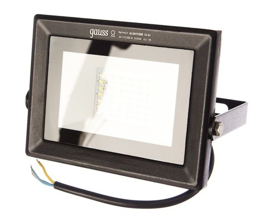 Прожектор Gauss LED Qplus 30W 2700lm IP65 6500К черный 613511330 