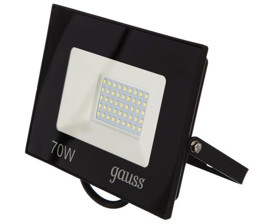 Светодиодный прожектор LED 70W IP65 6500К черный Gauss 613100370 