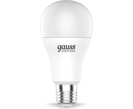 Умная Wi-fi лампочка Gauss, Smart Light RGBW E27 A60 10 Вт 2700-6500K, с изменением цвета, управление голосом/смартфоном 1180112 