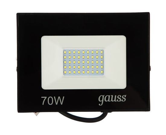 Светодиодный прожектор LED 70W IP65 6500К черный Gauss 613100370 – изображение 2