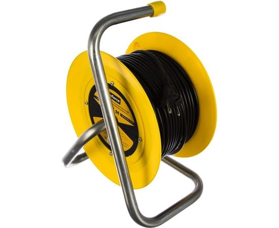 Силовой удлинитель на катушке Inforce К4-О-30 ПВС 2x0.75 30м, 6А, 4 встр. розетки б/з 24030 – изображение 6