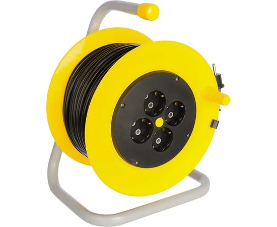 Силовой удлинитель на катушке Inforce К4-Е-40 ПВС 3x1.5 40м 4 розетки 25140 – изображение 3