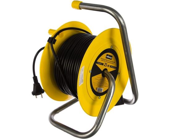 Силовой удлинитель на катушке Inforce К1-О-25 ПВС 2x0.75 25м, 6А, выносная розетка б/з 22025 – изображение 5