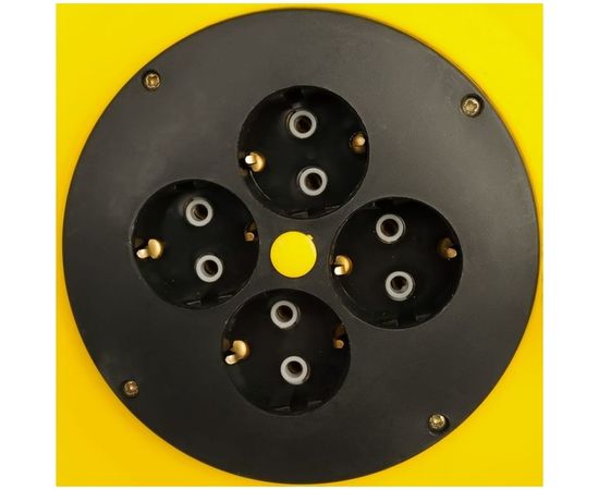 Силовой удлинитель на катушке Inforce К4-Е-40 ПВС 3x1.5 40м 4 розетки 25140 – изображение 4