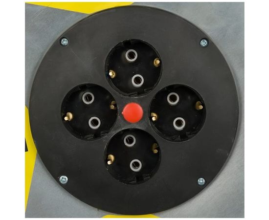 Силовой удлинитель на металлической катушке Inforce К4-Е-50 50 м 4 розетки с з/к 45150 – изображение 18