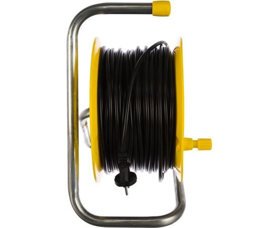 Силовой удлинитель на катушке Inforce К4-О-50 ПВС 2x0.75 50м, 6А, 4 встр. розетки б/з 24050 – изображение 4