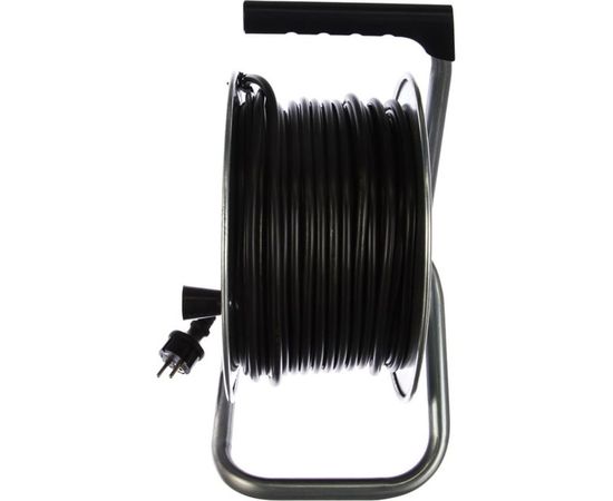 Силовой удлинитель Inforce К4-Е-50 на металлической катушке ПВС 3x1.5 50м 16А, 4 розетки с з/к 40150 – изображение 5