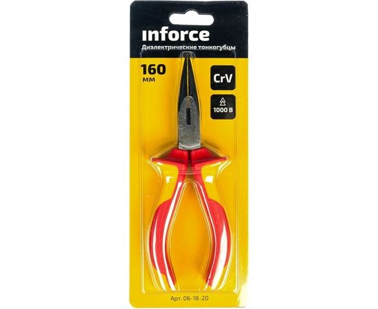 Диэлектрические тонкогубцы Inforce 160мм 1000В 06-18-20 – изображение 5