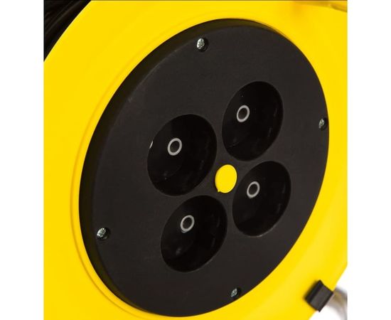 Силовой удлинитель на катушке Inforce К4-О-30 ПВС 2x0.75 30м, 6А, 4 встр. розетки б/з 24030 – изображение 3