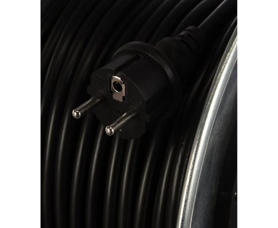 Силовой удлинитель на металлической катушке Inforce К4-Е-30 30 м 4 розетки с з/к 40130 – изображение 4