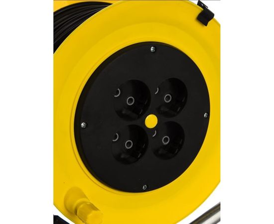 Силовой удлинитель на катушке Inforce К4-О-50 ПВС 2x0.75 50м, 6А, 4 встр. розетки б/з 24050 – изображение 3