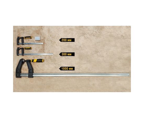 F-образная усиленная струбцина 120х1000 мм Inforce 06-03-31 – изображение 9