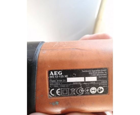 Угловая шлифмашина AEG WS12-125 451409 – изображение 4