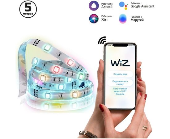 Светодиодная лента Gauss, Smart Home RGBW тип CCT+DIM 5м 1/20 5020122 – изображение 3